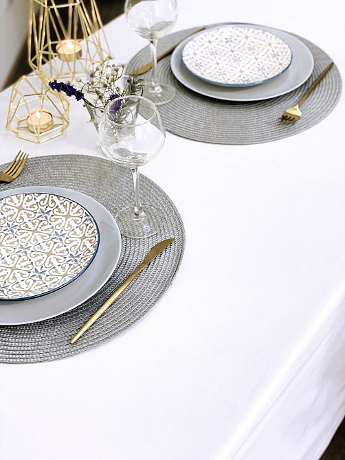 Ecotton Скатертина Ecotton DUCK 150х170 см водовідштовхувальна білого кольору White 23126 Коломия - фото 2