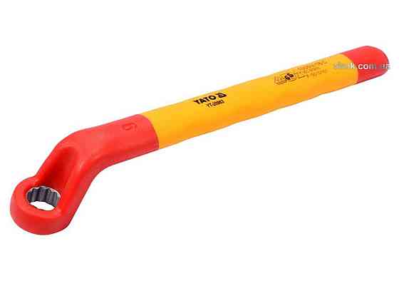 Ключ накидний електрика VDE YATO : М9 мм, вигнутий до 1000V(DW) Одеса