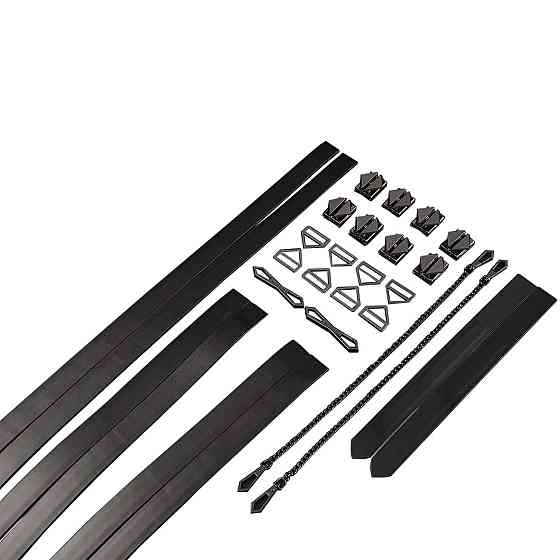 Набір із 8 ременів для зв'язування LOCKINK 8-Bondage-Straps Restraint Set — Black Sex Aura Київ