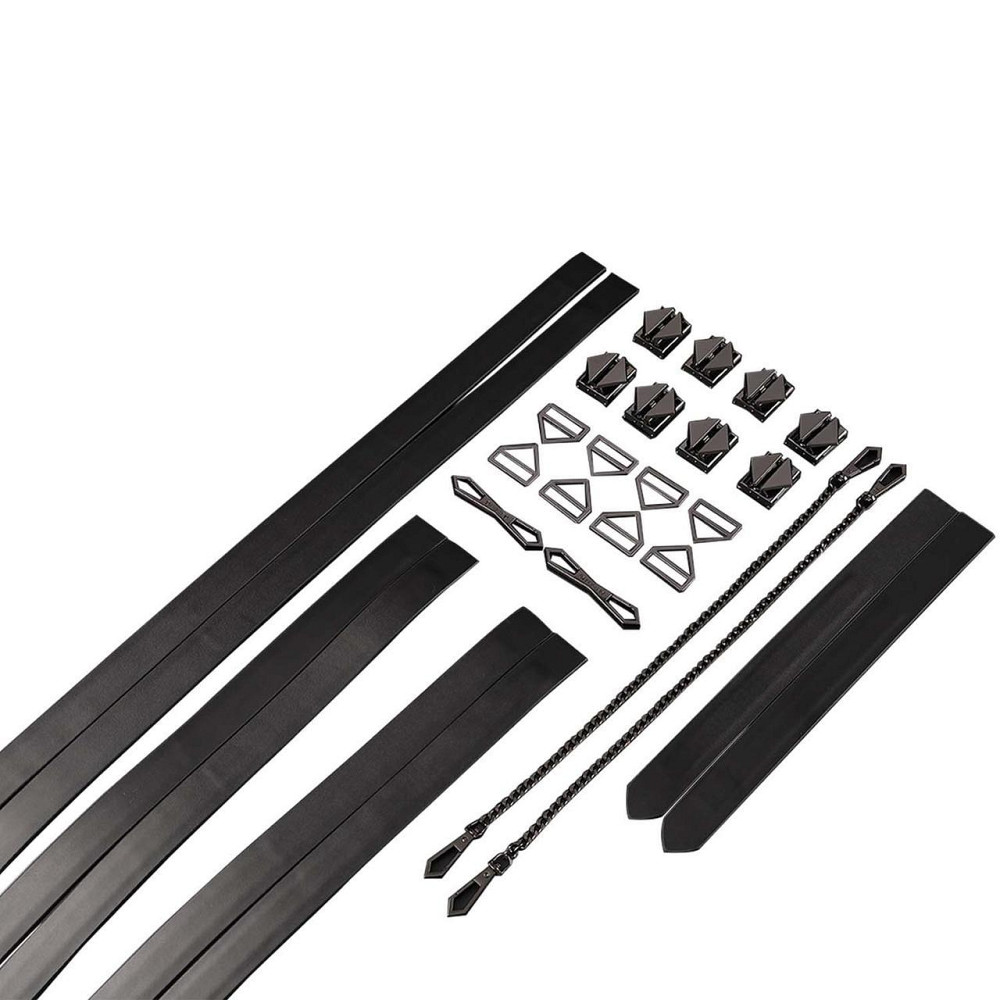 Набір із 8 ременів для зв'язування LOCKINK 8-Bondage-Straps Restraint Set — Black Sex Aura Київ - фото 5