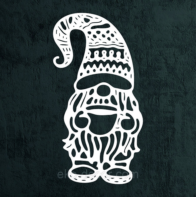 Декоративное настенное Панно «Гном», Декор на стену 50*26 см, Белый Киев - изображение 6