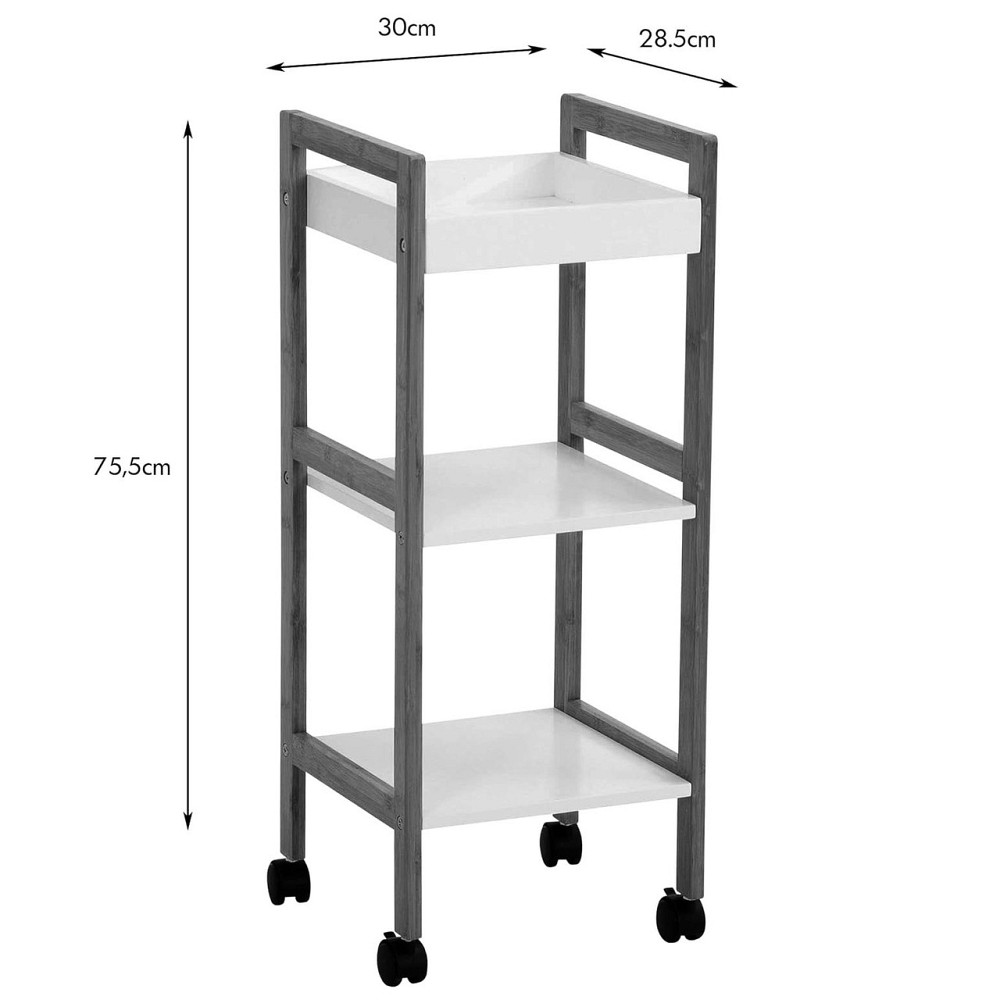 Етажерка для ванної на коліщатах "Хановер" сієна-зефір Миколаїв - фото 2