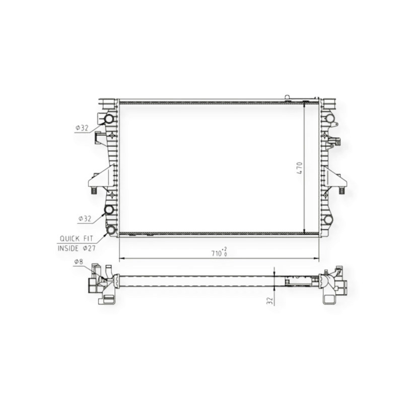 Радиатор охлаждения двигателя автомобиль Фольцваген T5 1.9TDI 03- Мукачево - изображение 1