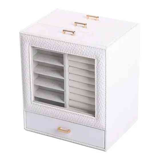 Yiwu Скринька для прикрас з еко шкіри 3 яруси органайзер для ювелірних виробів HP-5-16W Коломыя