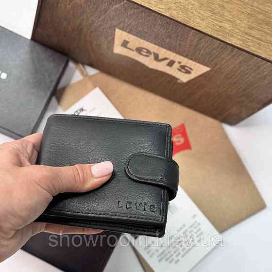 Мужской подарочный набор портмоне и ремень в деревянной коробке Levis (518) Киев