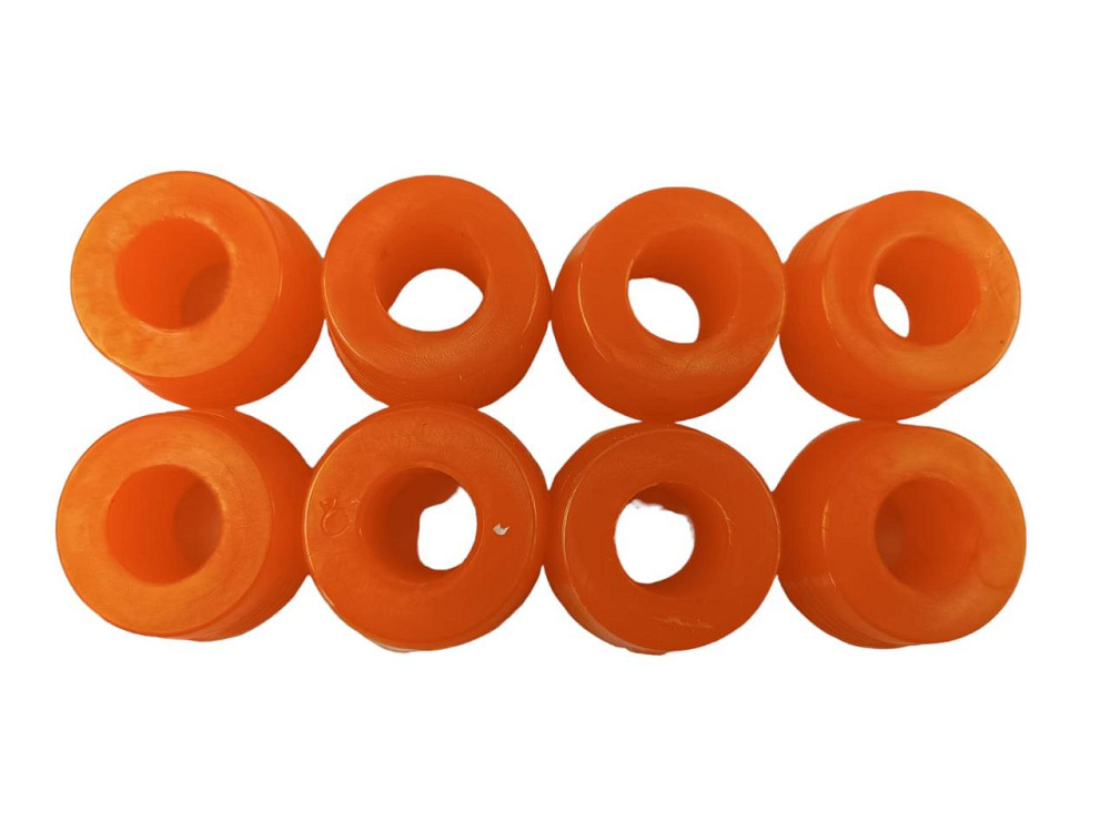 Втулка ГАЗ 24, 3110, 3302, УАЗ 452, 469, 3151 Хантер, 3160 Партиот нижняя полиуретан оранжевый (к-кт 8 шт) амортизатора Мукачево - изображение 1