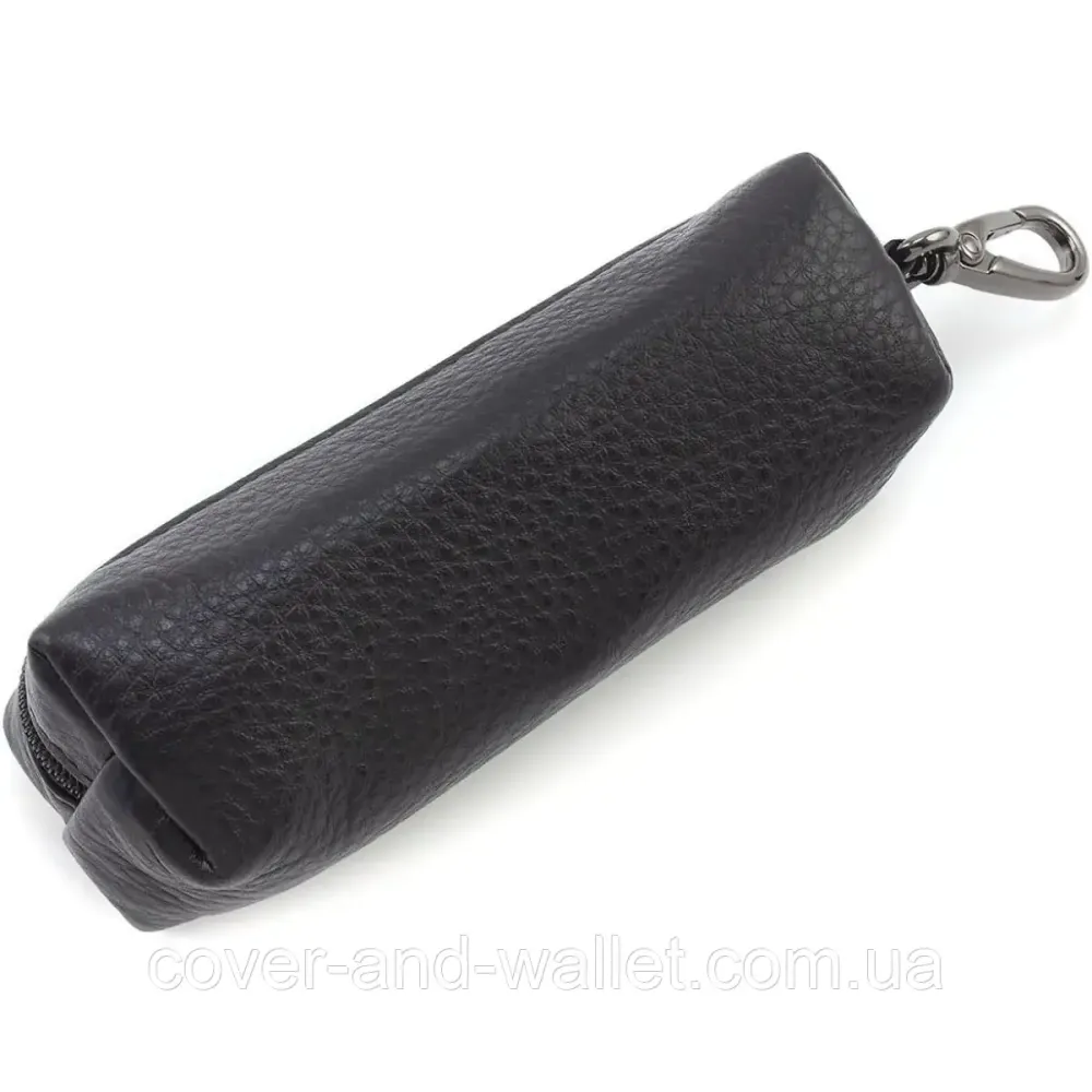 Элитная карманная ключница из натуральной кожи черного цвета Marco Coverna W005 Black Киев - изображение 4
