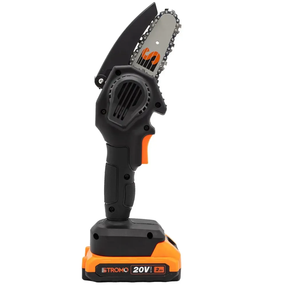 Аккумуляторная мини пила Stromo AAS20 (20В, 2А·час) с шиной 10 см – веткорез для сада Львов - изображение 3