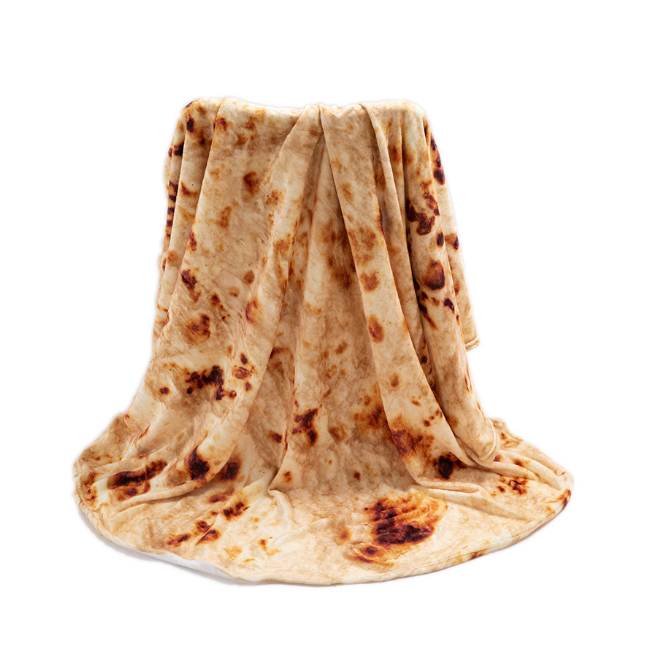 Плед Лаваш Поджаренный170 см ОРИГИНАЛЬНОЕ ФОТО 3D принт бурито покрывало в виде лаваша Кременчуг - изображение 1