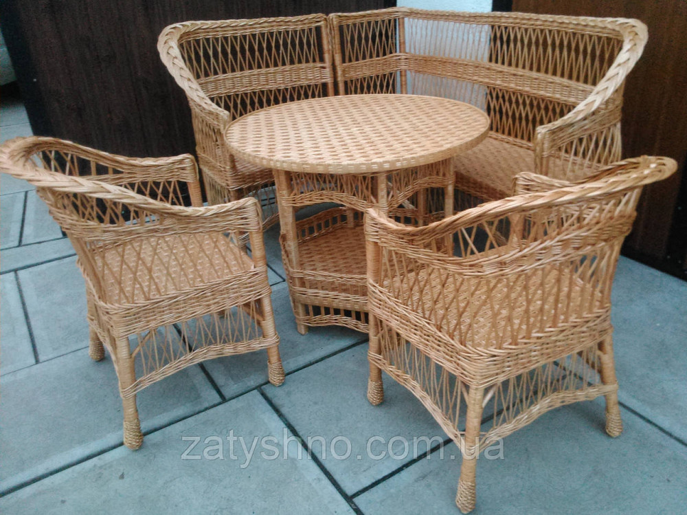 Плетеный кухонный уголок из лозы Киев - изображение 8