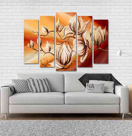 Модульна картина Квіти Абстракція Art-138_5 Київ