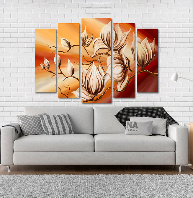 Модульна картина Квіти Абстракція Art-138_5 Київ - фото 2