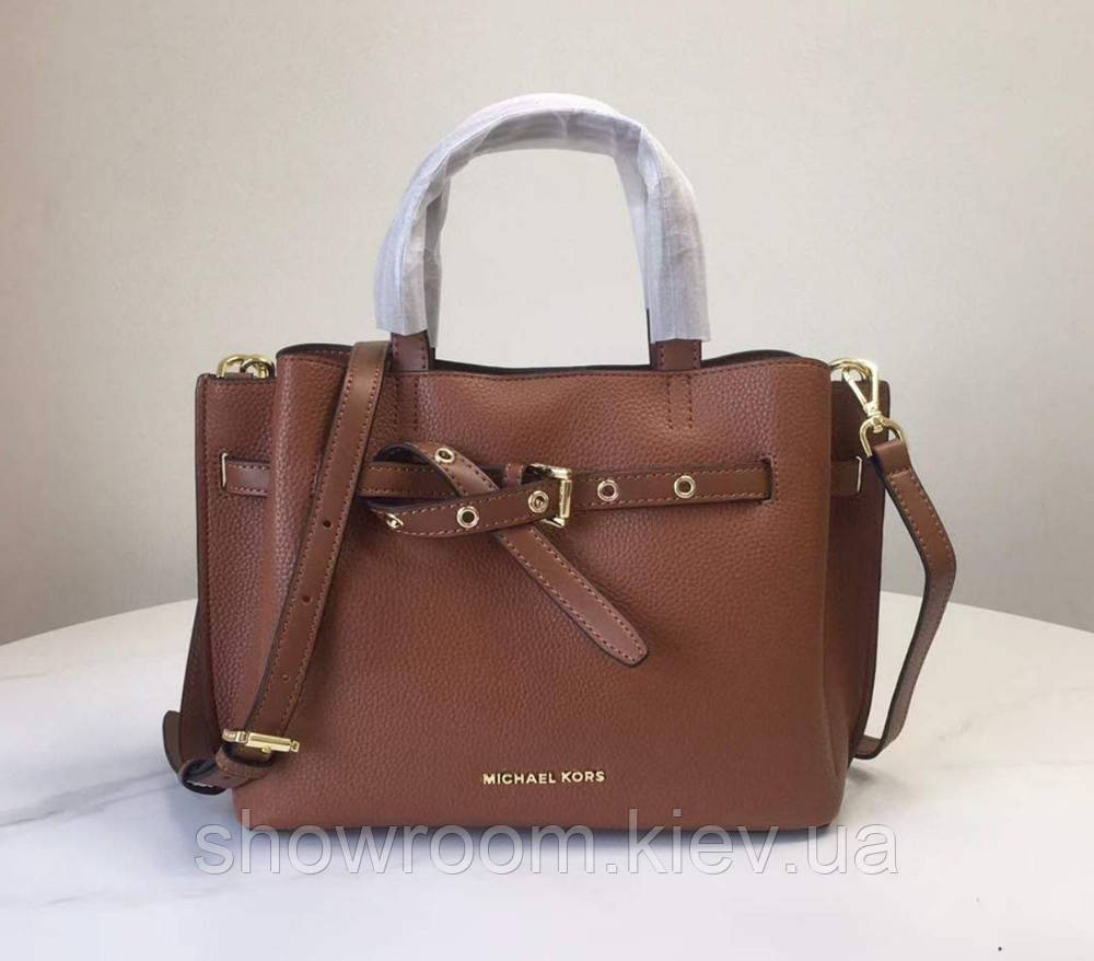 Брендова жіноча сумочка MK Emilia brown Київ - фото 1