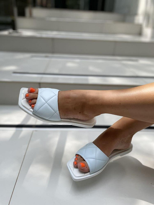 Asti Шльопанці жіночі ASTI 0113 блакитні (літо, шкіра натуральна) (4429) Коломия - фото 5