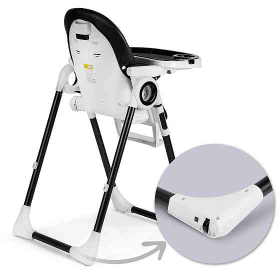 Стільчик для годування зі столиком Nukido Belo 75 х 56 х 76 см - чорно-білий Київ