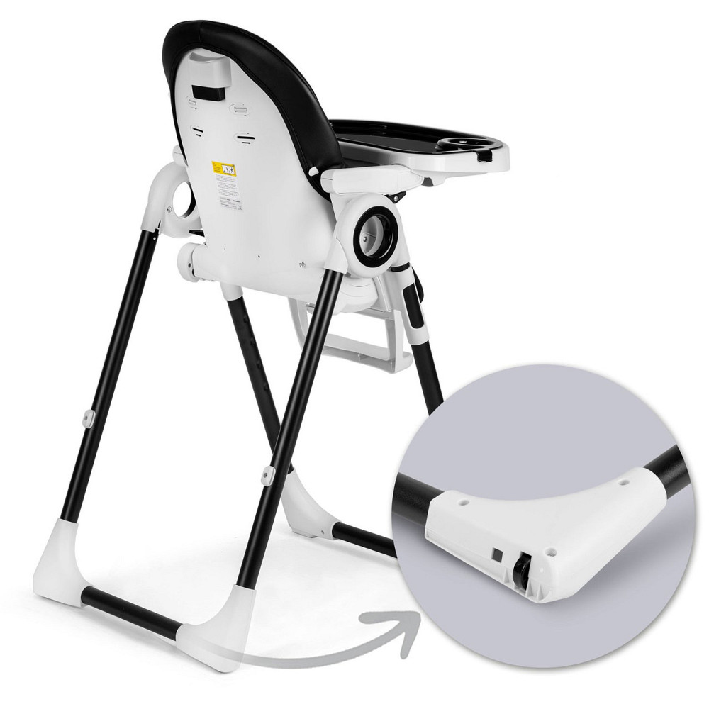 Стільчик для годування зі столиком Nukido Belo 75 х 56 х 76 см - чорно-білий Київ - фото 3