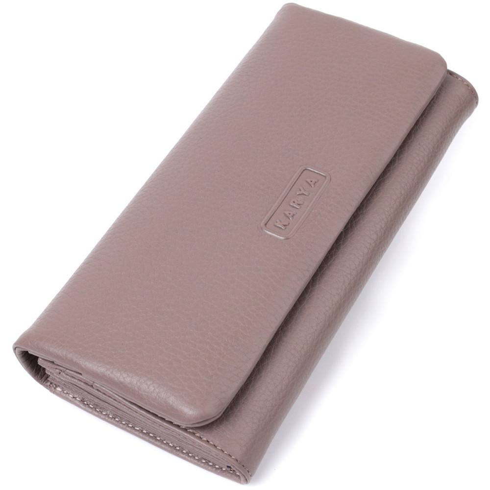 Шикарный женский кошелек из натуральной кожи KARYA 22818 Бежевый Киев - изображение 1