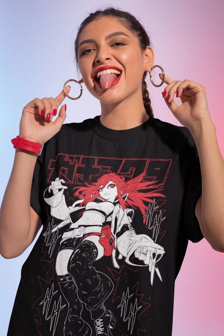 Футболка для мальчика аниме Гакхиакута Томе Джапанесе Танкобон оверсайз (рост от 165 до 180 ) Черний AnimeJ0923m Днепр - изображение 4