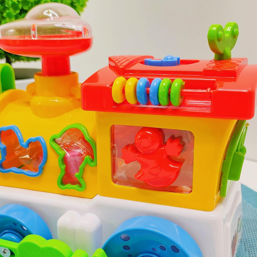 Паровоз розвиваючий TK Group озвучка на батарейках пищалка на трубі підсвічування Червоно-жовтий (93866) Чернігів - фото 3