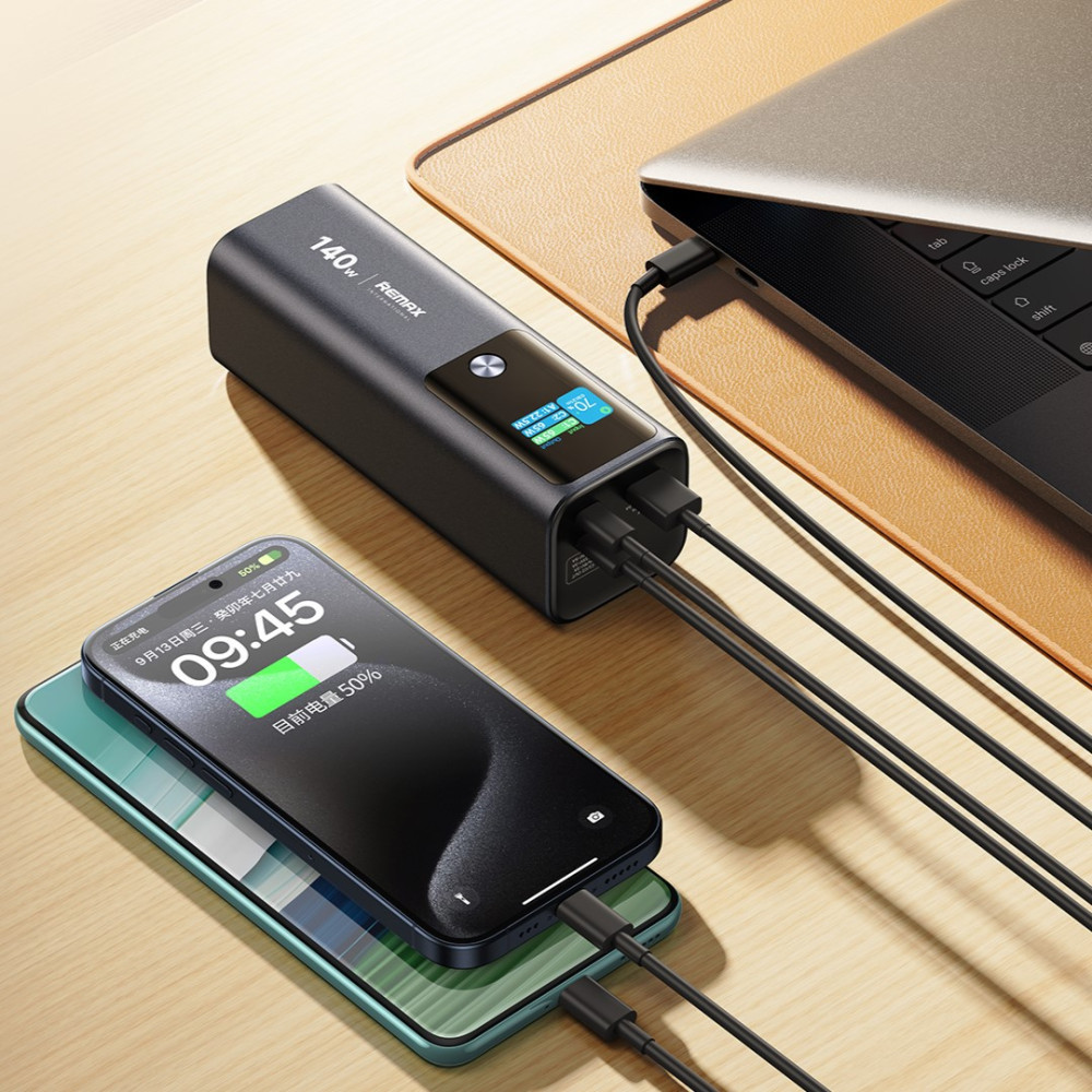 Универсальная мобильная батарея Remax RPP-662 25200mAh QC+PD (22.5W+140W) Синий Винница - изображение 8
