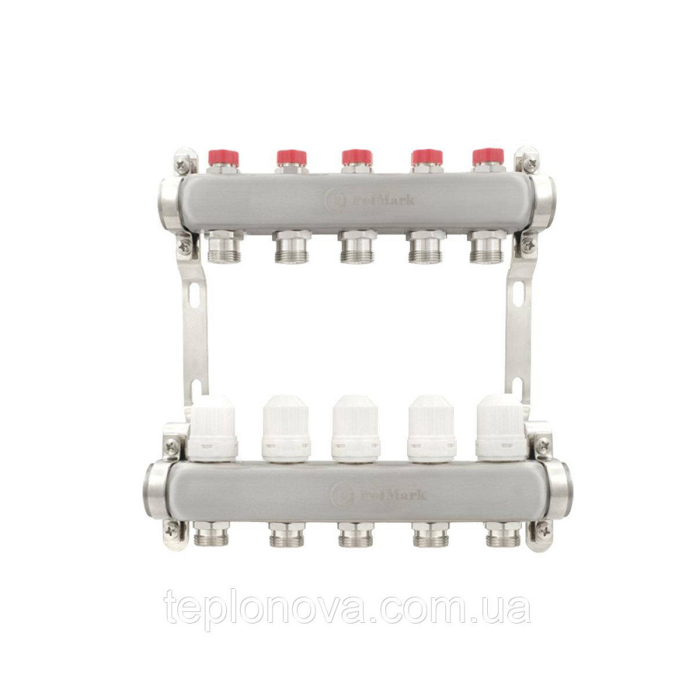 Колектор нержавійка на 5 пар виходів  "Polmark" для теплої підлоги та радіаторів Чернівці - фото 9