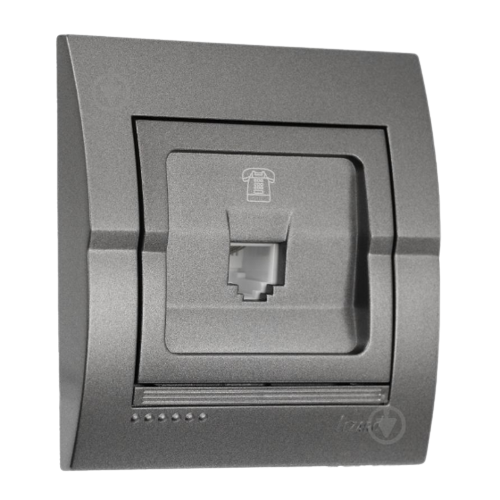 DERIY темно-сірий металік Розетка внутрішня телефонна євро Лезард Житомир - изображение 2