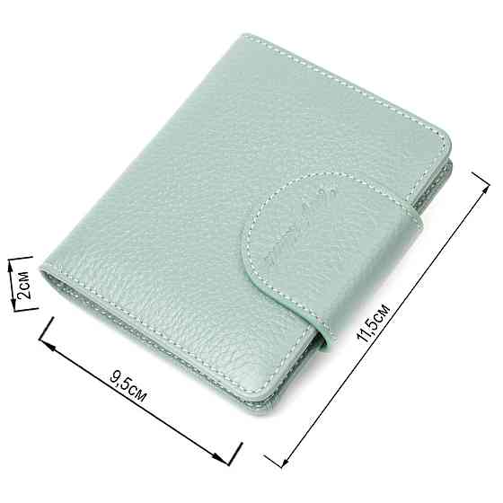 Стильний жіночий гаманець із натуральної шкіри Tony Bellucci 21986 Сіро-зелений Київ