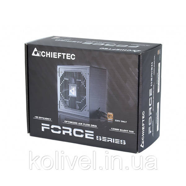 БЖ 400W Chieftec FORCE CPS-400S, 120 mm, >85%, Retail Box (CPS-400S) Київ - фото 2