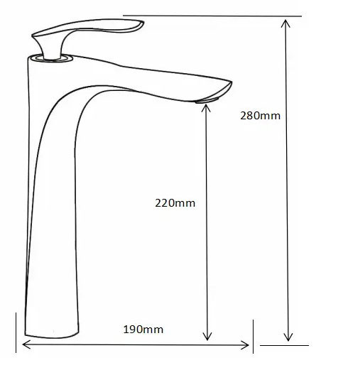 Смеситель дизайнерский для раковины кран в ванну однорычажный WanFan люкс качества Черный-хром Каменец-Подольский - изображение 4