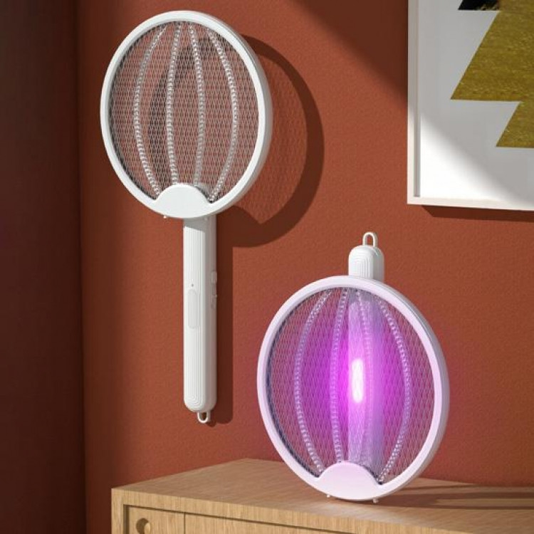 Электрическая мухобойка-ловушка 3 в 1 с УФ-лампой White Винница - изображение 1