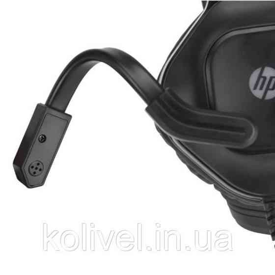 Навушники з мікрофоном HP DHE-8002 Gaming, Red LED, Black (DHE-8002) Київ
