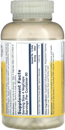 Кальций цитрат 1000 Solaray Calcium Citrate 240 капс Киев