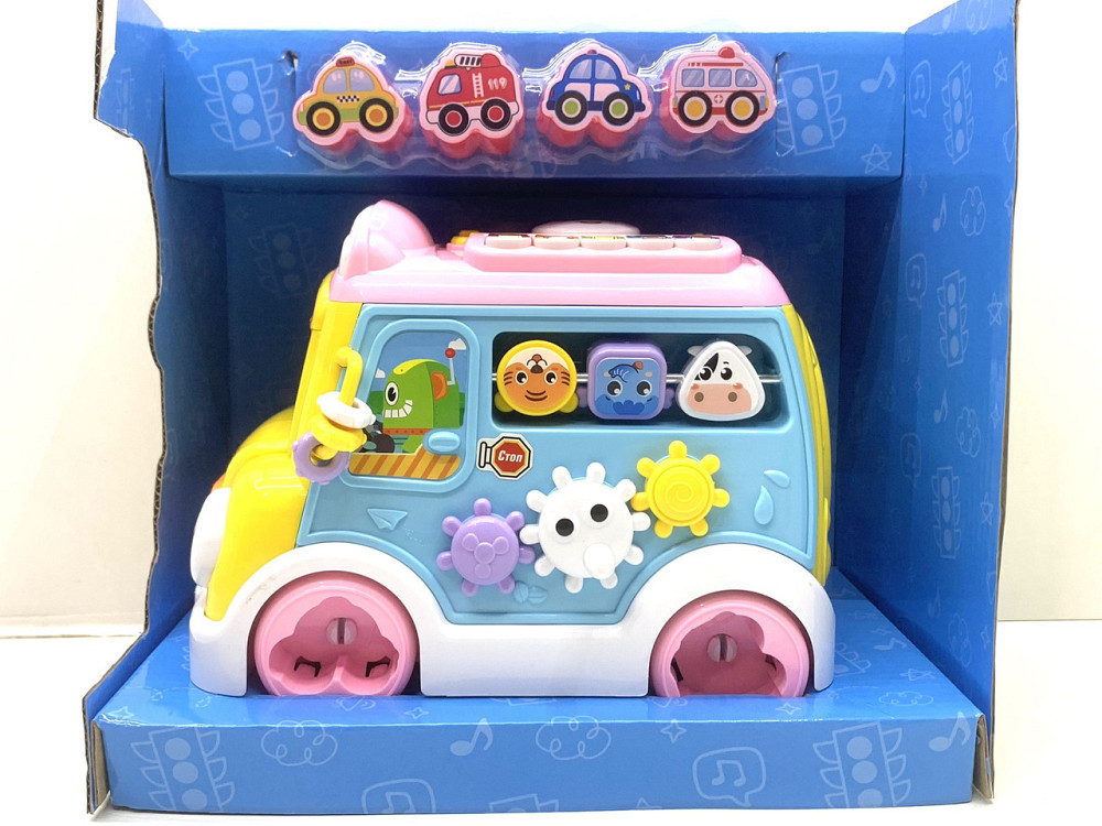 Музичний автобус TK Group українське озвучування казки пісні вірші сортер Рожевий (10891) Чернигов - изображение 2