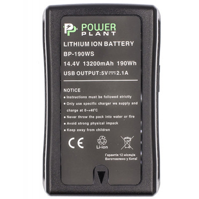 Акумулятор до фото/відео PowerPlant V-mount Sony BP-190WS 13200mAh (CB970223) Вінниця - фото 3