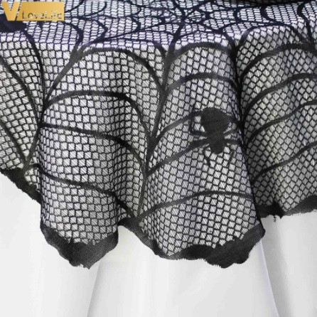 Скатерть на Хэллоуин круглая Паутина с пауками 100 см черный Киев - изображение 3