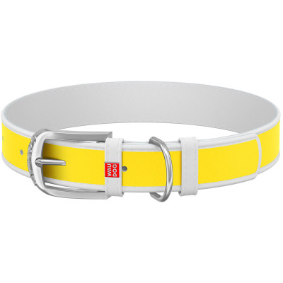 Ошейник для животных WAUDOG Design с QR паспортом "Бэтмен 2" L Ш 25 мм Д 38-49 см(белый) (0025-1004-15) Винница - изображение 1
