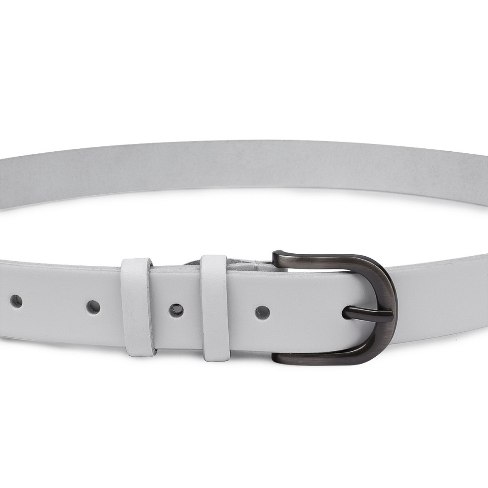 Сучасний гладкий жіночий ремінь Vintage 20788 Білий Київ - фото 6