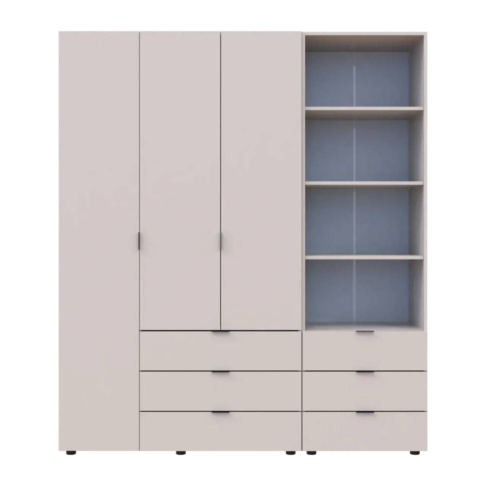 Шкаф для одежды Doros Гелар Кашемир 3ДСП с пеналом 176.2х49.5х203.4 (DRS-011922) Львов - изображение 6