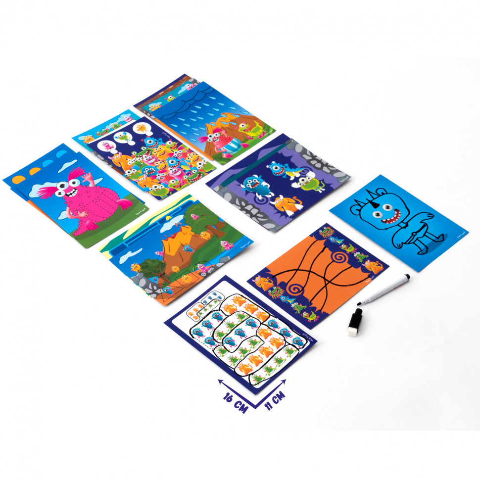 Розвиваюча гра для малюків «Пиши та витирай. Монстрики »VT5010-18 з маркером Вінниця - фото 2