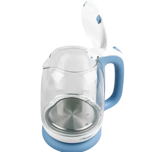 Електрочайник 1,7л 1850-2200W скло (диск) блакитний MR-056-BLUE Maestro Житомир