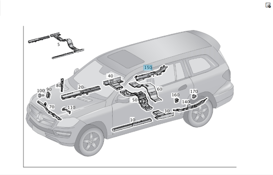 Mercedes-Benz  A1668200469 Кабельний канал проводки салону до задньої правої арки GL/GLS X166 Одеса