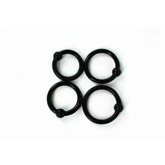 Набор эрекционных колец (4 шт) - Черный Винница