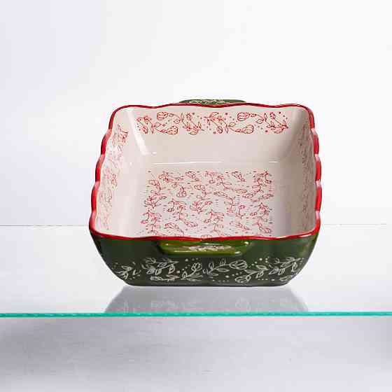 Yiwu Форма для запікання Vintage 33×21×5.5 (см) прямокутна з ручками Зелена HM05-11 Коломия