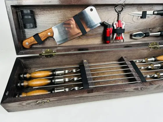 Набори шампурів, Набір шампурів у кейсі "Лайт" Шампури, вертіла Тернопіль