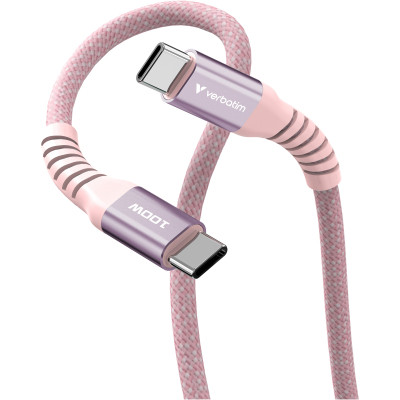 Дата кабель USB-C to USB-C 1.2m Magnetic 100W pink Verbatim (31857) Вінниця - фото 2