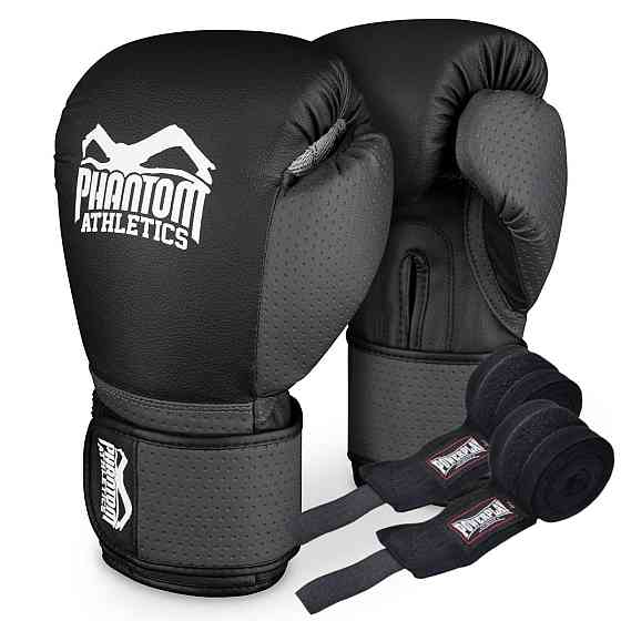 Боксерские перчатки Phantom Reaper Black12 унций (Бинты 4м. в подарок) Киев