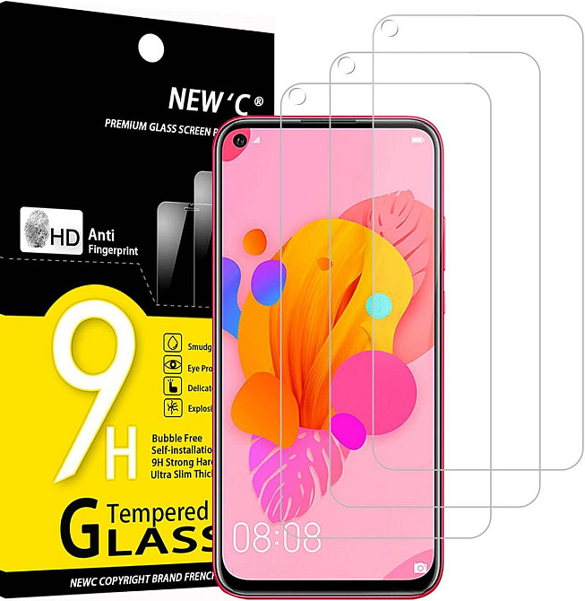 Захисне скло NEW'C p3-hw-nova5i прозоре 0.33 мм 9H 3 шт для Huawei Nova 5i/Nova 6 SE HD антивідбитки без подряпин Київ - фото 1