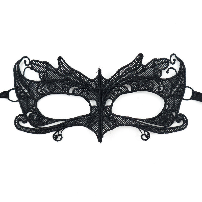 Маска із мережива маскарадна унісекс one size чорний Київ - фото 1