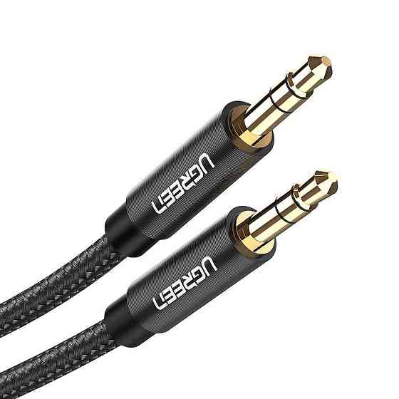 Аудіо кабель AUX 3.5 mm (miniJack) Ugreen AV112 (Чорний, 1м) Николаев
