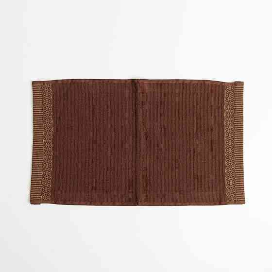 Махровий кухонний рушник з бордюром 30х50 см 400г/м2 GM Textile (Коричневий) Суми